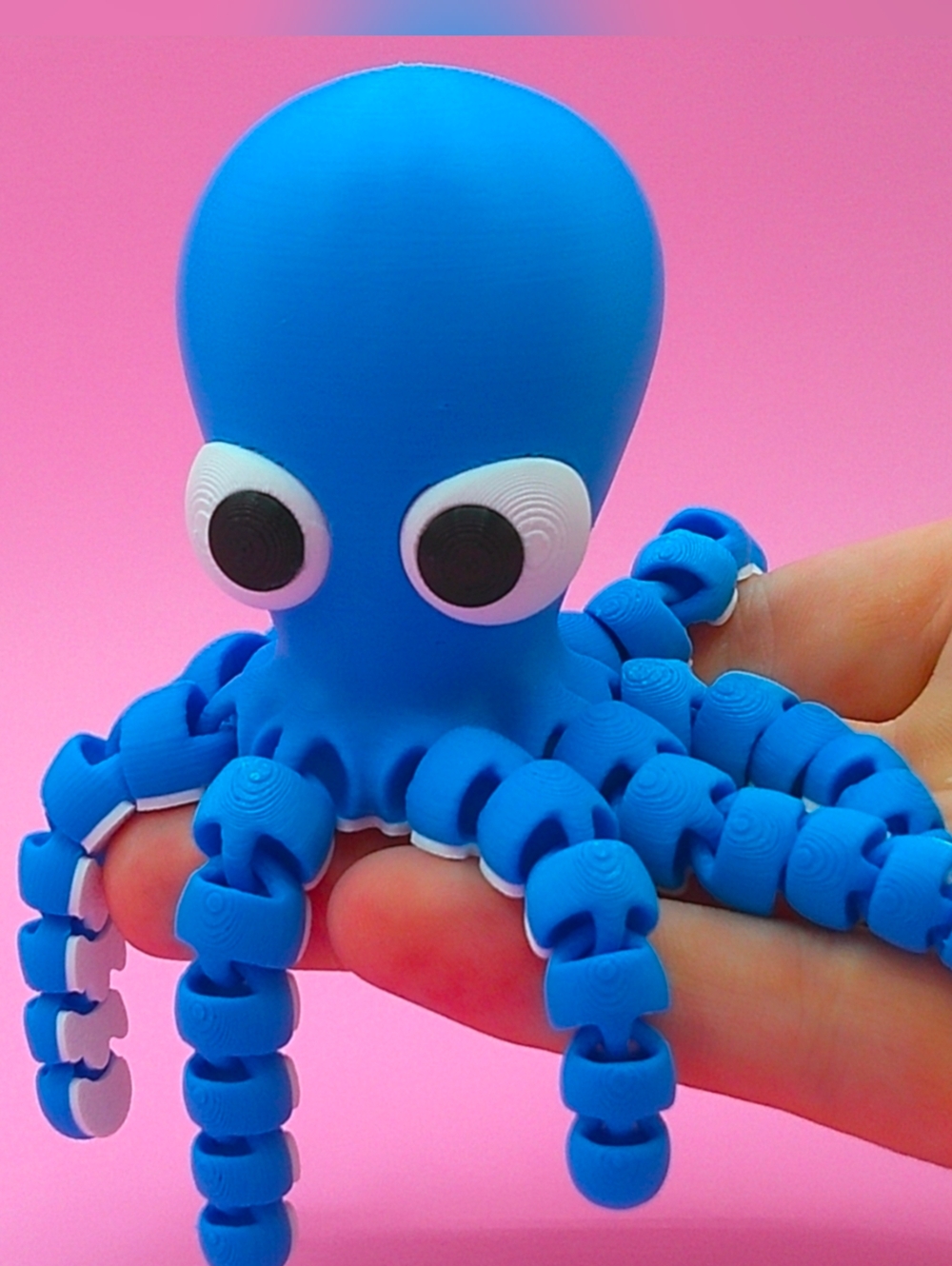 Blue Octopus Articulated 3d Print - Calming Fidget